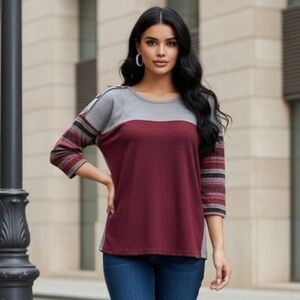 Cure Women's Knit Top Lightweight Size Large